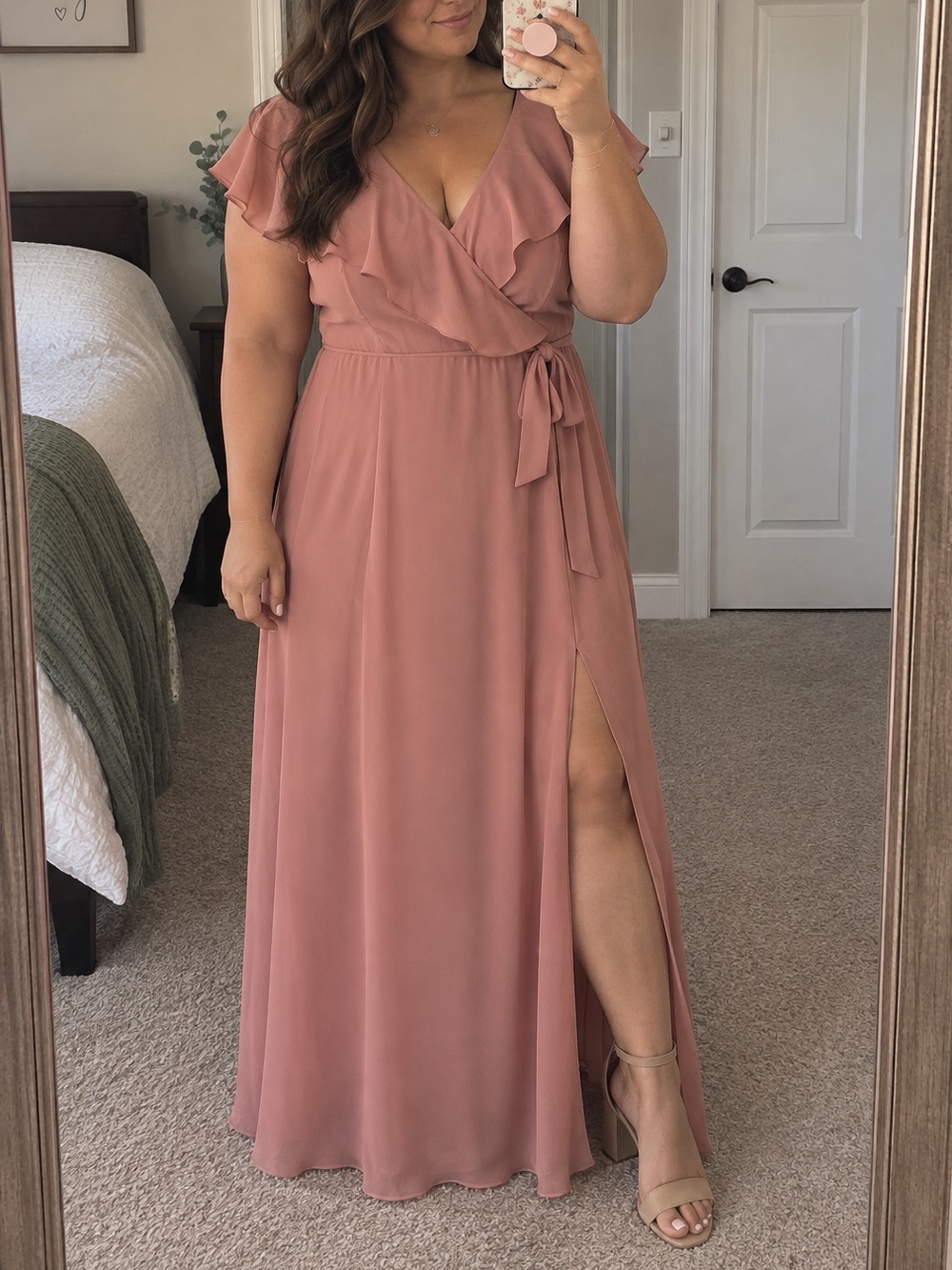 Birdy Grey Jackson Chiffon Bridesmaid Dress Dusty Rose 1X